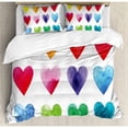thumbnail image 3 of Summer Duvet Cover Set Twin Size, Bottom Bay Barbados Beach Tropical Palms Ocean Holiday Paradise Coast Charm Picture, Decorative 2 Piece Bedding Set with 1 Pillow Sham, Multicolor, by Ambesonne, 3 of 3