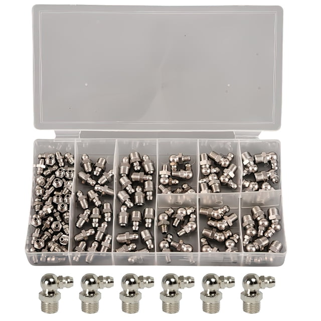 MasteelfCA 1 Ensemble Assortiment Grease Zerk Raccord Droit Pièce de Lubrification