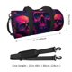 thumbnail image 2 of Fotbe Purple-Red Skull Bolsa Deportiva de Lona Plegable con Estampado, Bolsa de Gimnasio con Bolsillo Seco/Húmedo, Bolsa de Viaje Ultraligera de Gran Capacidad, 2 of 6
