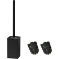 thumbnail image 1 of Juego de cepillos de baño de acero inoxidable de alta resistencia, aspecto moderno con diseño antisalpicaduras, mejora la estética y la higiene del baño (negro), 1 of 5