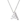 thumbnail image 2 of Delight Jewelry Silvertone Small Gelato Script Initial - R - Silvertone Always My Sister Bar Charm Necklace, 23", 2 of 4