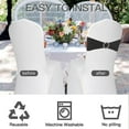 thumbnail image 4 of 100PCS Spandex Stretch Chair Sashes Bows Elastic Chair Cover Bands Ties with Buckle Slider for Wedding Party Reception Events Universal Ceremony Banquet Decorations(Black), 4 of 7