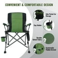 thumbnail image 3 of Honeilife 2 Pack Folding Camping Chair Adult Support 330lbs, Heavy Duty Portable Outdoor Chair, Foldable Lightweight Lawn Chair with Cup Holder&Carry Bag for Fishing Outside Sports Picnic, Green, 3 of 7