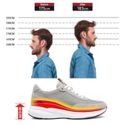 CMR CHAMARIPA Mens Elevator Sneakers - Stylish Height Increasing Shoes - Gray Suede Leather Sneakers 8 CM / 3.15 Inches