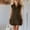 Brown, variant on Mini Womens Sun Dresses Summer Casual Cotton Linen Sleeveless Hot Pink Shirt Dress with Pockets Loose Fit Collared Button Down Dresses