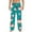 a-Sky Blue, variant on Women's Unisex Adults Christmas Comfy Stretch Cartoon Santa Print Pajama Pants Palazzo Wide Leg Lounge Pant Holiday PJs, Size 2XL