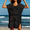 thumbnail image 4 of Womens Swimsuit Cover Up V Neck Loose Hollow Beach Sun Cover Up Skirt Swimsuit Coverup for Women, 4 of 5