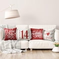 thumbnail image 4 of 4PCS Valentines Pillow Covers 18x18 Inch Red Heart Valentines Day Decor Throw Pillow Covers Valentines Love Cushion Cases Decoration for Holiday Farmhouse Wedding Home Sofa Couch, 4 of 5