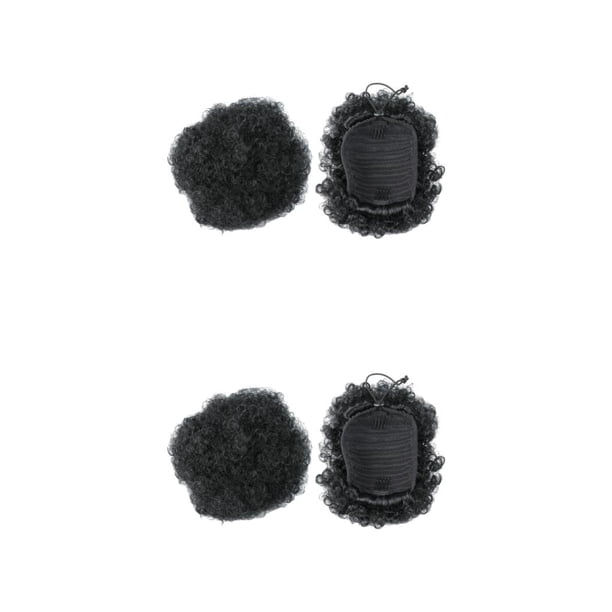 Soidarity Extensión de moño afro hermosa y manejable de fibra para cabello natural para mujeres a la moda Q9 1B P9 1B 2piezas