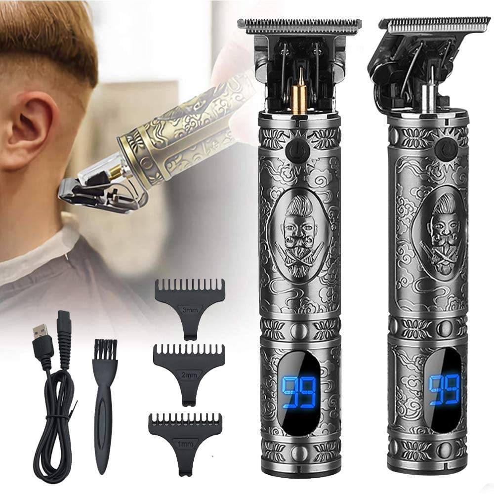 Professional Mens Hair Clippers Zero Gapped Cordless Hair Trimmer