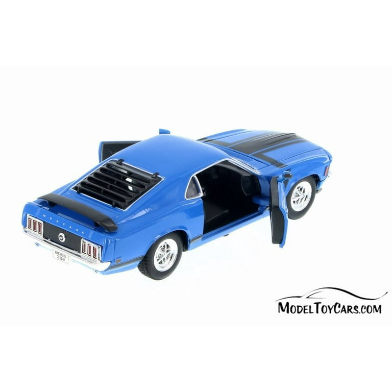 1970 Ford Mustang Boss 302, Blue w/ Black - Welly 22088WBU