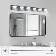 thumbnail image 4 of 45" Black Led Vanity Light - 6-Light Dimmable Bathroom Mirror Fixture Five, 4 of 10