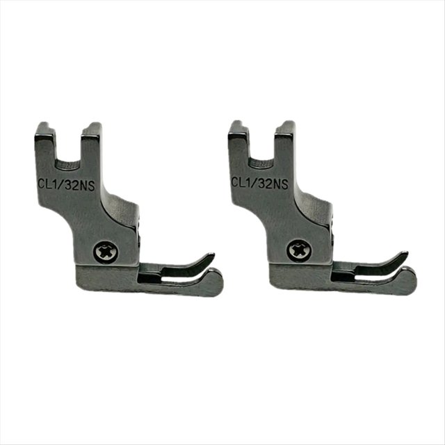 2 Piezas Prensatelas de GuíA Estrecha Pies de MáQuina de Coser de Punto de Cadeneta Industrial Pies Prensatelas Universales con Cremallera, CL1/32NS(0.1)