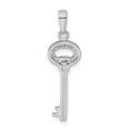 thumbnail image 3 of Sterling Silver Rhodium-Plated CZ Key Pendant QC9480, 3 of 4