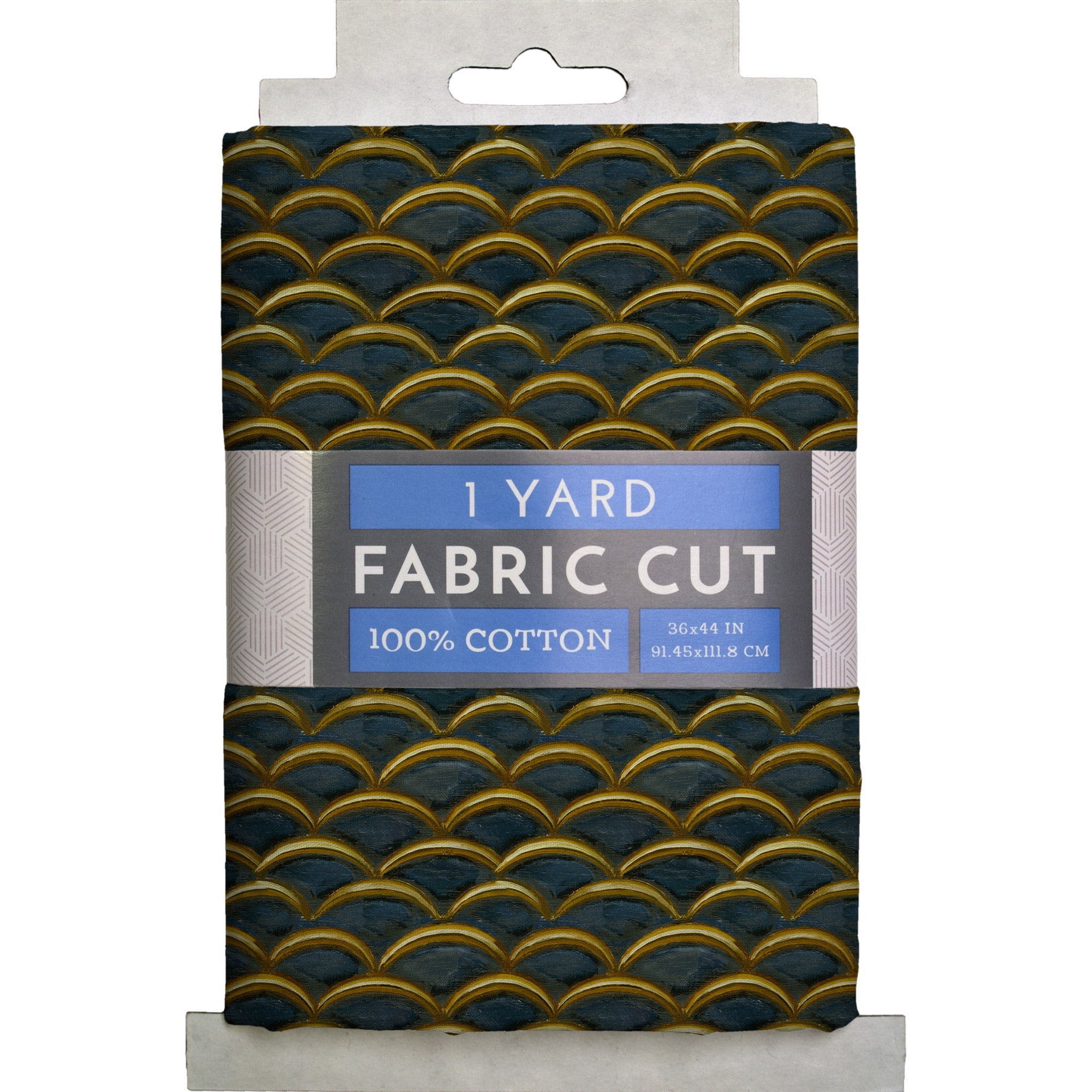 (2 pack) David Textiles, Inc. 44" x 1 Yard Cotton Forever Fashion Gilded Scallop Precut Sewing & Craft Fabric, Gold