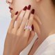thumbnail image 5 of Diseño Temperamento Versátil Cuadrado Zircon Anillo Femenino Luz de alta gama abierta dedo índice del anillo, 5 of 8