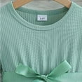 thumbnail image 4 of YunPes Girls Long Sleeved Bow Dress Spring Summer and Autumn Comfortable and Fashionable Dress Baby Girl Long Sleeve Dresses, 4 of 6