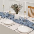 thumbnail image 4 of Steadline Elegant Pleated Gauze Table Runner For Wedding Decor - Rustic Party Tablecloth Dining Room Decoration Romantic Banquet Centerpiece Lightweight Material 90x180cm, 4 of 9