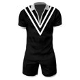 thumbnail image 2 of mgoYE Men Short Set 2xl Men 2 Piece Outfits Summer Workout Tops Short Sleeve Athletic Set Casual Sets for Mens Tshirts and Shorts Suits|Black 4XL, 2 of 4