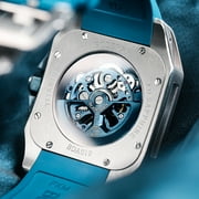 Boderry Skeleton Watches Mens Square Titanium Automatic Mechanical STORM Luxury Clock 100M Waterproof Mechanical Watch For Men