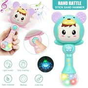 Homaful Baby Toys Rattles Shakers Teether Electronic Rattle Shaker with Light and Musical Baby Gift Set for Hand Development Early Educational Toys for 0 3 6 9 12 Months Girls Boys