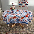thumbnail image 6 of Oval Tablecloth, 4th of July Tablecloth Oval 54 x 72 Patriotic Red White and Blue Fireworks for Independence Day, Memorial Day Veterans Day, Perfect for Kitchen Dinner, 6 of 6