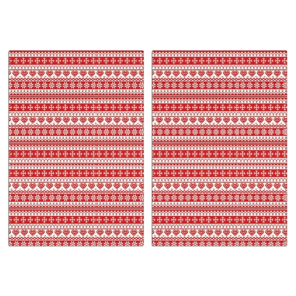 2 Pcs Funny Kitchen Towels,Red and White Christmas Pattern Microfiber Dish Towels,Kitchen Tea Towels,Kitchen Towel Set (18" X 26")