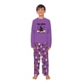 thumbnail image 5 of Family Matching Halloween Pajamas, Purple Haunted House Design with Festive Ghost and Pumpkin Pants, 5 of 7