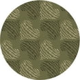 thumbnail image 1 of Ahgly Company Indoor Round Patterned Army Green Area Rugs, 4' Round, 1 of 6