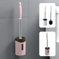 thumbnail image 1 of Xihbxyly Juego de Cepillos para Inodoro, Mango Ergonómico, Cerdas Densas para Una Limpieza Profunda, Base Ventilada, Esencial para El Baño, Limpieza Eficiente, Tamaño de 42 Cm, Colores Blanco y Rosa., 1 of 7