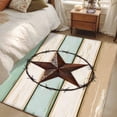 thumbnail image 4 of Beige Sage Green Texas Star Area Rug 4x6 FT, Non Slip Kids Room Carpet, Vintage Stars Wooden Washable Soft Floor Carpet Non-Shedding Throw Rug for Dorm Kitchen Study Room Home Office Bedside, 4 of 9