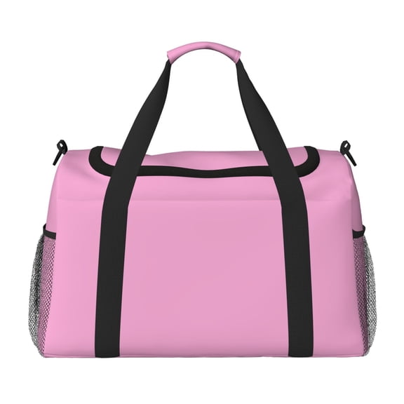 Kuqiui Pink Print Foldable Travel Duffel Bag Tote Carry on Luggage Bag Personal item Sports Gym Bag Water Resistant Weekender Overnight Bags for Women and Men