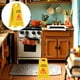 thumbnail image 4 of Señal de advertencia en miniatura, mini señal de precaución para suelo, aviso de plástico amarillo, accesorios para casa de muñecas, jardín de hadas, suministros para dioramas, 4 of 7