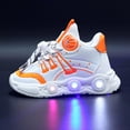 thumbnail image 5 of Karoyedx Light Up Shoes for Girls Toddler Light Up Shoes Boys Kids Light Up Flashing Sneakers Boys Girls Athletic Shoes with Strap Fashionable Cute Girls Shoes White Size,8.5, 5 of 9