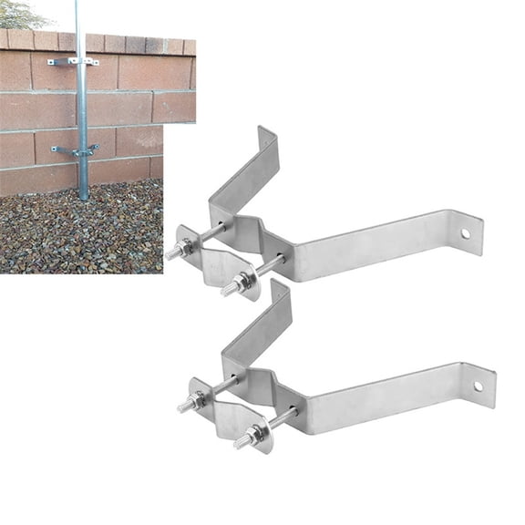 2 pack 4” Pareja de pared de trabajo pesado para TV Antena Mast con frenos & Lag