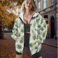 thumbnail image 5 of Garronmavis Green Leaves Zip Up Hoodies for Women Lightweight Cozy Womens Oversized Zip Up Sweatshirt Washable Fashionable Oversized Sweatshirts Long Sleeve Shirts Loose Fit, 5 of 7