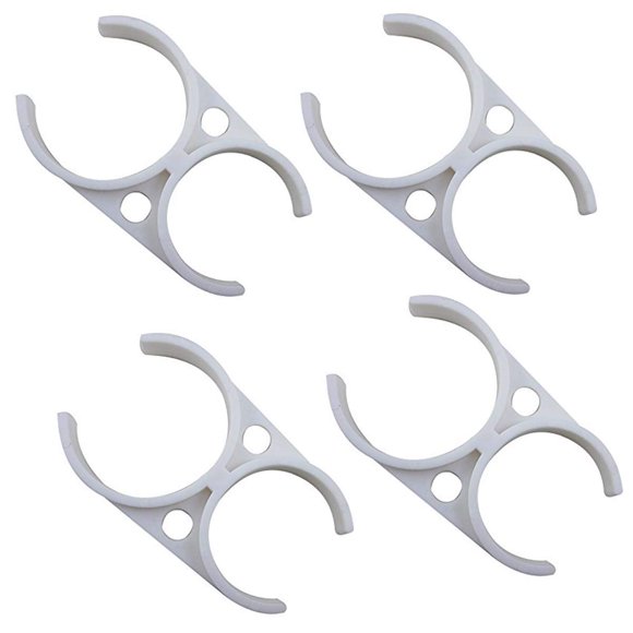YZM Clip Clamp Bracket Reverse Osmosis RO Housing (4, Double Clip Clamp 2.0"x 2.0")