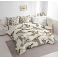 thumbnail image 3 of Manfei Wildlife Duck Camo 7pcs Full Bedding Set - Watercolor Animal Hunting Style, 3 of 8