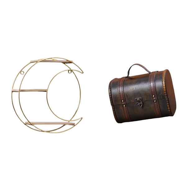 Estante de almacenamiento de pared,Estantería colgante de pared de metal de 3 niveles para decoración de dormitorio,Estante de pared flotante de 3 capas que ahorra espacio,Estuche organizador
