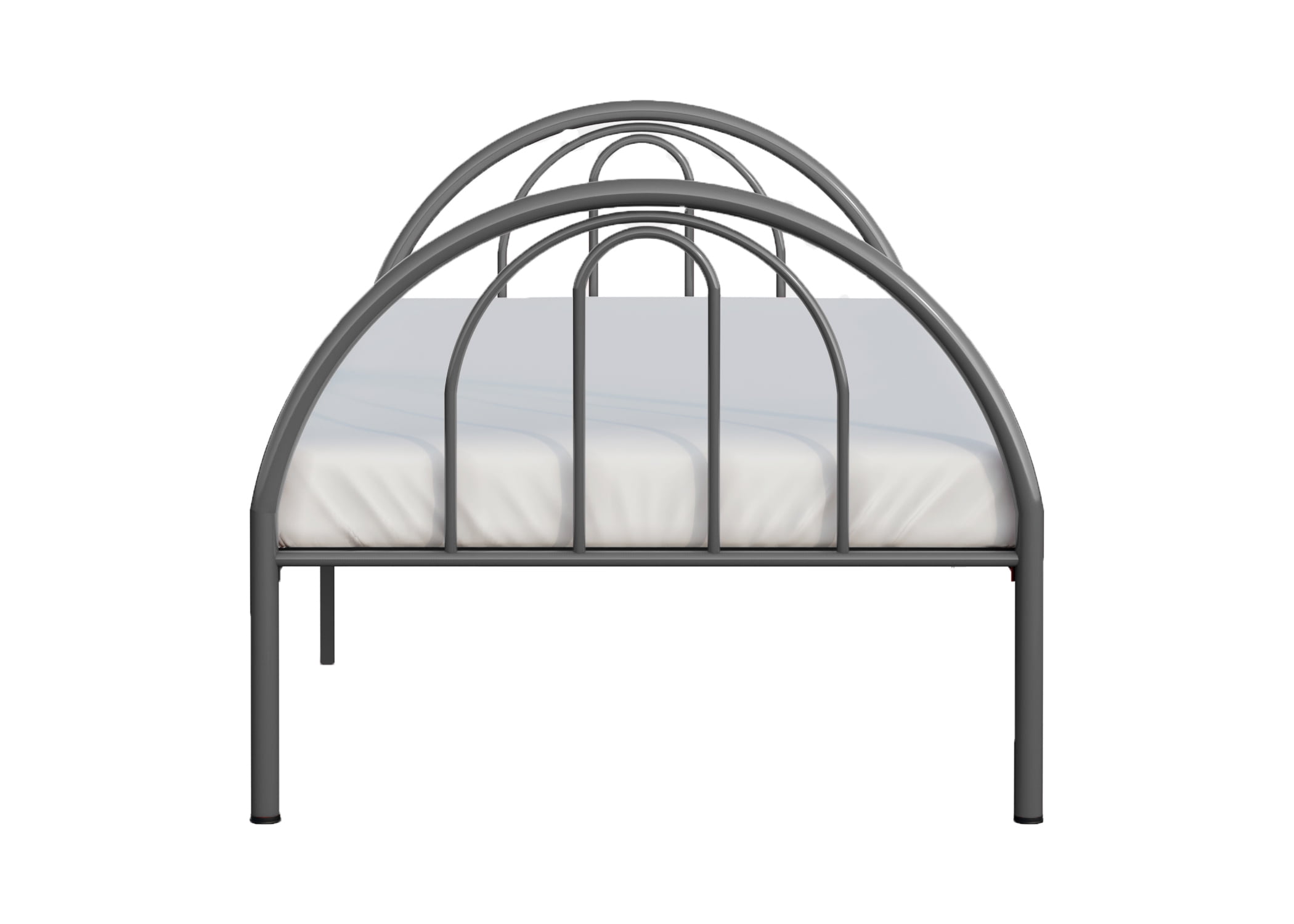BK Furniture Brooklyn Classic Metal Bed, Twin, Gray