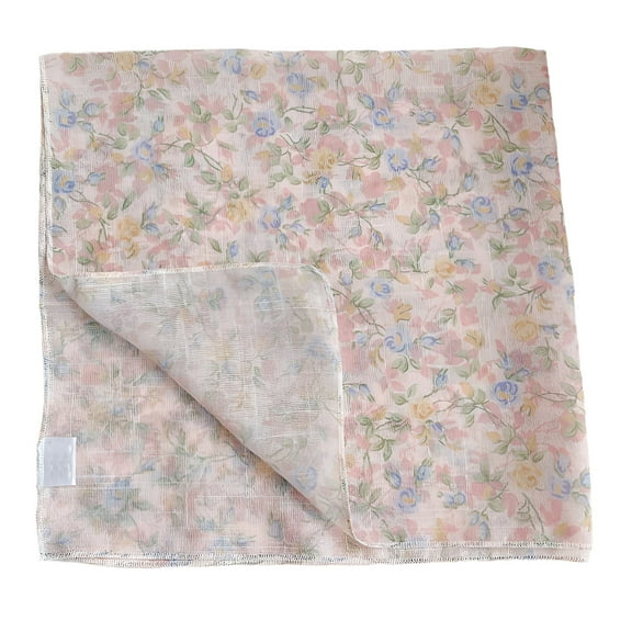TELOLY Bandanas for Women,Plant and Flower Pink Bandana,Childlike Style Cotton and Linen Bandana,Style2