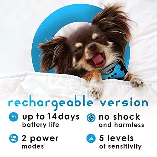 DogRook Rechargeable Dog Bark Collar Humane No Shock Barking Collar w 2 Vibration Beep Modes Small Medium Large Dogs Breeds No Harm Training Automatic Action Without Rem Walmart
