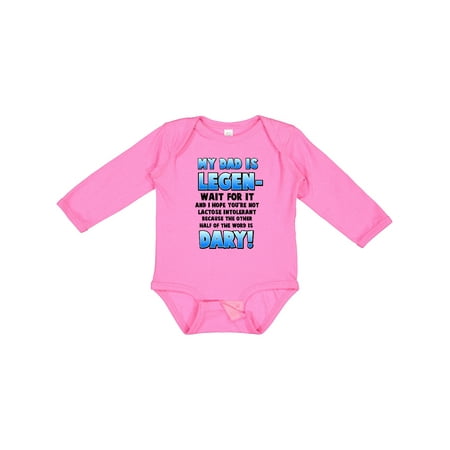 

Inktastic Legendary Dad Gift Baby Boy or Baby Girl Long Sleeve Bodysuit