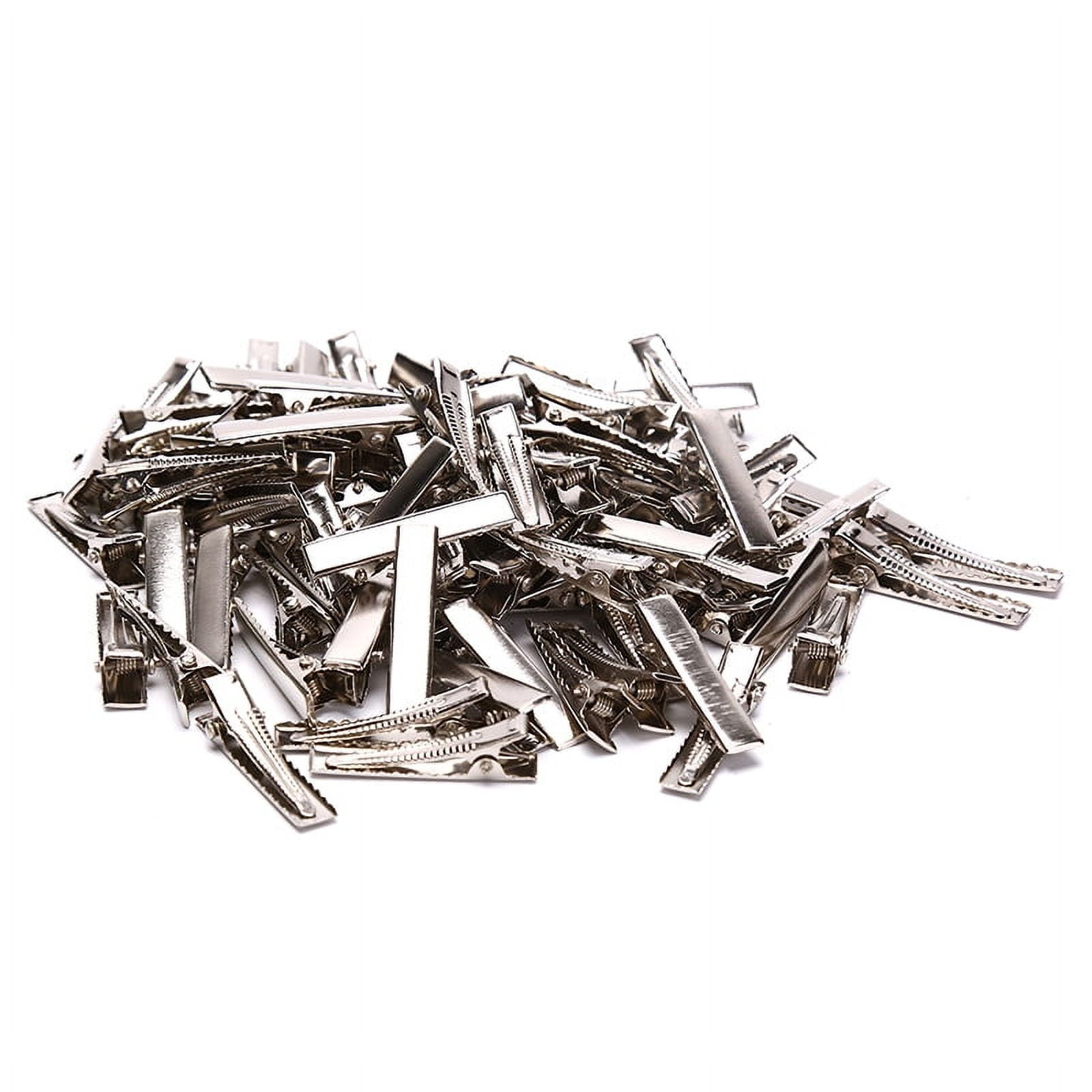Racing Butterfly 100pcs Black Hairclips Single Prong Alligator Hairpin Blank Setting Hair Clips