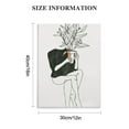 thumbnail image 2 of Acheng Modern Abstract Minimalist Line Women Reading Canvas Wall Art Boho Botanical Flower Aesthetic Posters Contemporary Black White Female Body Drawing Silhouette Bedroom Decor 12x16 in, 2 of 5