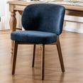 thumbnail image 2 of Dining Chair with  Back Single Mid Century Modern Kitchen Chair  Fabric  Armless Chair Wide Padded Seat with Wooden Leg for Kitchen Dining Living Room, 2 of 4