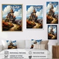 thumbnail image 4 of Designart "Old Windmill Countryside painting III" Landscape & Nature Floater Framed Wall Art Living Room, 4 of 7