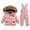 Red, variant on Toddler Girls Boys 2 Pieces Snowsuit Set Winter Long Sleeve Hooded Puffer Jacket & Snow Bib Pant Boy Ski Suits Outfit