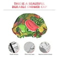 thumbnail image 3 of KLL Fruits Vegetables And Berries Pattern Shower Cap & Bath Cap for Women,Reversible Oversized Waterproof Shower Caps for all Hair Lengths,Elastic Reusable Bathing Hair Cap, 3 of 6