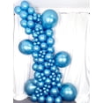 thumbnail image 2 of 100 Pack Chrome Metallic Blue Balloons Different Sizes 18 12 10 5 Inch KIRIKOU Party Balloons for Birthday Valentines Baby Shower Bridal Wedding Party Decors, 2 of 5